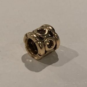 Pandora Authentic 14K Gold Border Links Charm